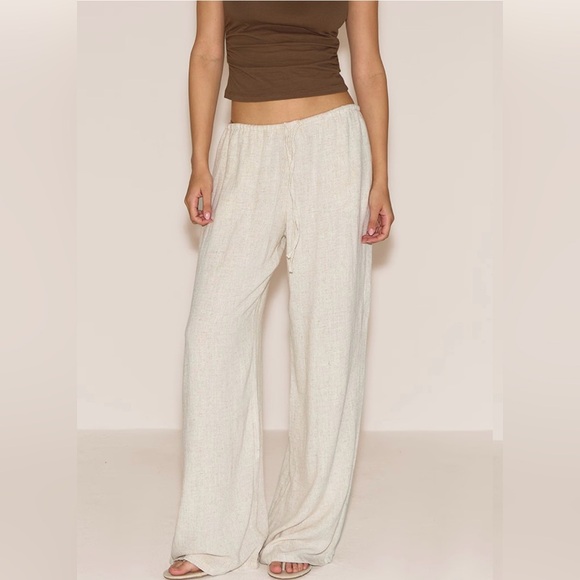 Pretty Little Thing Cream Pants - Picture 1 of 4